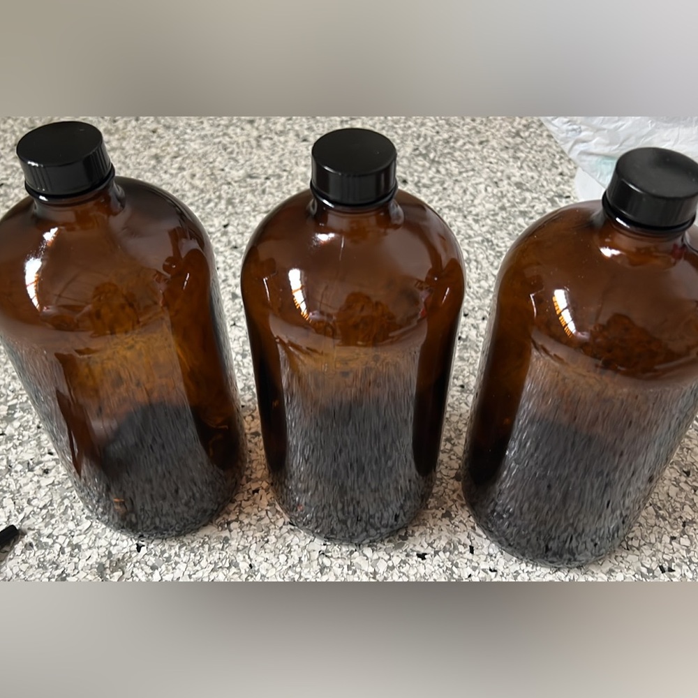 kitchentoolz Amber Glass Soap Dispenser